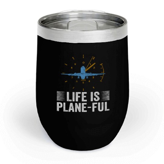 Airline Pilot Aviation Themed Pun For a Corporate Chill Wine Tumblers