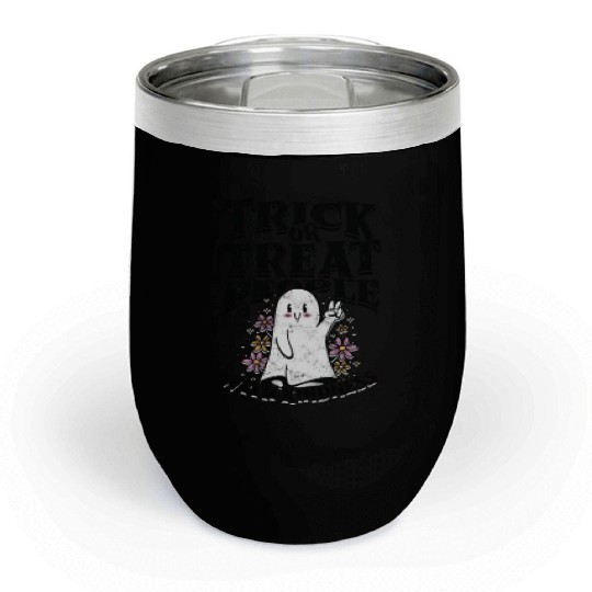 Trick or treat people with kindness - trick or Chill Wine Tumblers