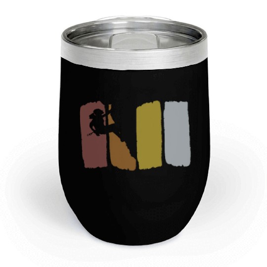 Climbing Vintage Mountaineering Bouldering Chill Wine Tumblers