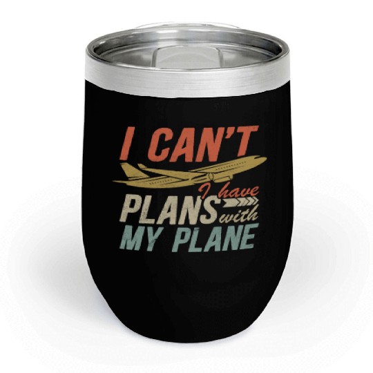 Airline Pilot Aviation Pun For a Corporate Pilot Chill Wine Tumblers