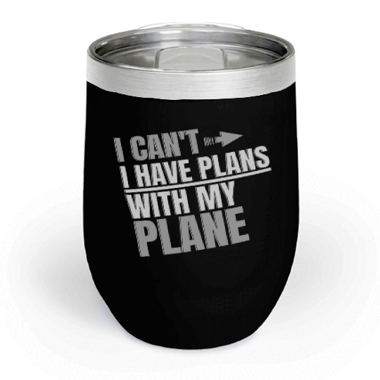 Airline Pilot Aviation Pun For a Corporate Pilot Chill Wine Tumblers