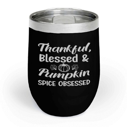 Pumpkin Spice Thanksgiving Chill Wine Tumblers