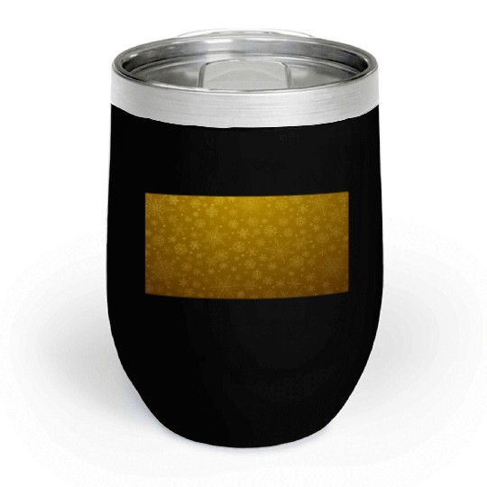 Yellow Snowflakes Aesthetic Pattern Chill Wine Tumblers