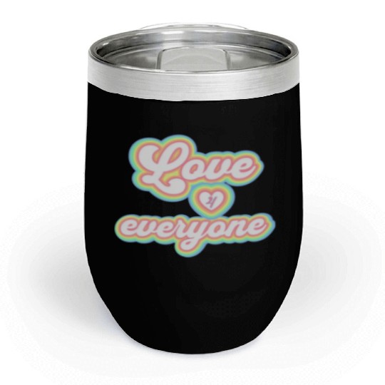 Rainbow unisex love for everyone Chill Wine Tumblers