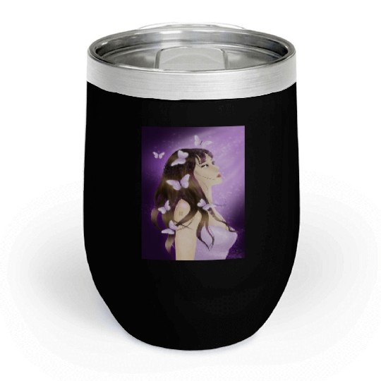 BTS Butterfly Fan Girl Chill Wine Tumblers