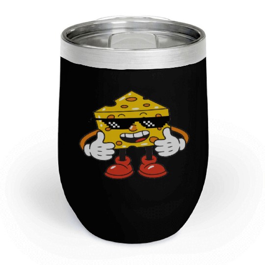 thug life cheese Chill Wine Tumblers