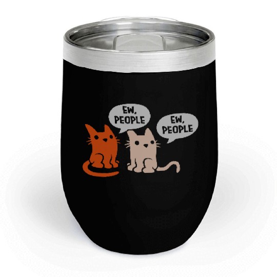 comic cats ew people Chill Wine Tumblers