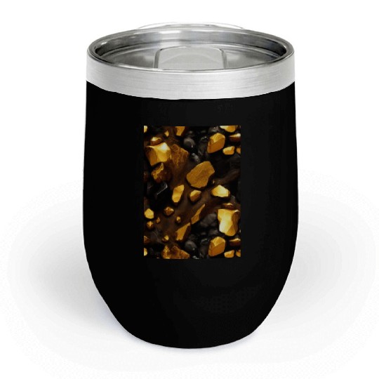 Gold nuggets Chill Wine Tumblers