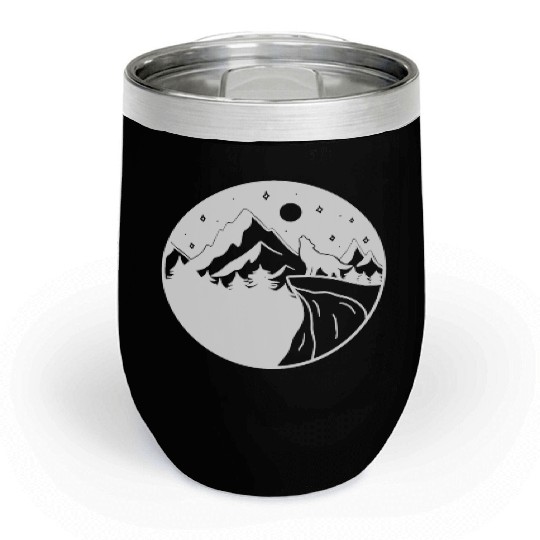 Wolf on the Mountain Chill Wine Tumblers