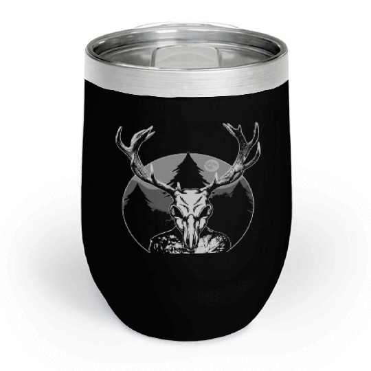 Folk Creature Moon Wendigo Halloween Cryptid Chill Wine Tumblers
