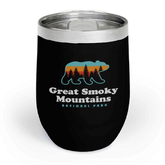 Great Smoky Mountains Bear Great Smoky Mountains Chill Wine Tumblers