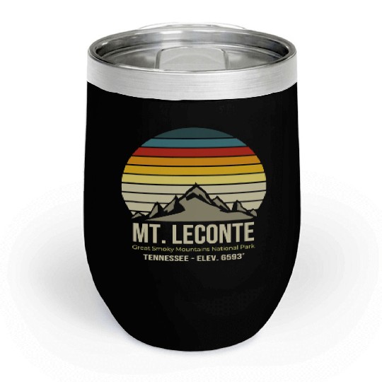Mt LeConte Great Smoky Mountains Vintage Tennessee Chill Wine Tumblers