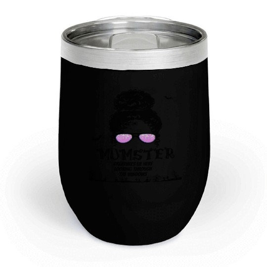 MOMSTER Creepy Halloween Version Of Mama Chill Wine Tumblers