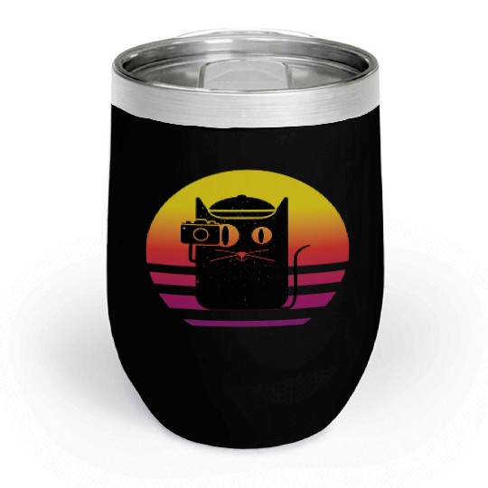 Camera Photography Retro Photo for Photographer Chill Wine Tumblers