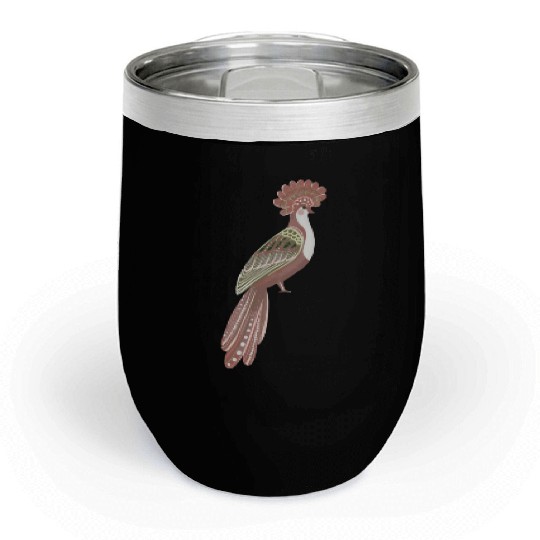 Folk art fancy bird Chill Wine Tumblers