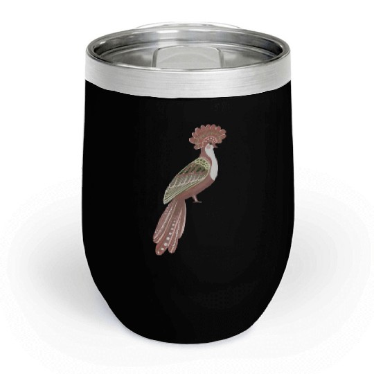 Folk art fancy bird Chill Wine Tumblers