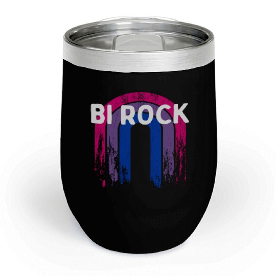 Bi Rock Bisexual LGBTQ Bi Pride LGBT Lesbian Gay Chill Wine Tumblers