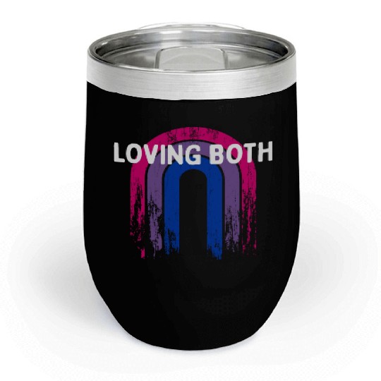 Loving Both Bisexual LGBTQ Bi Pride Gender Chill Wine Tumblers