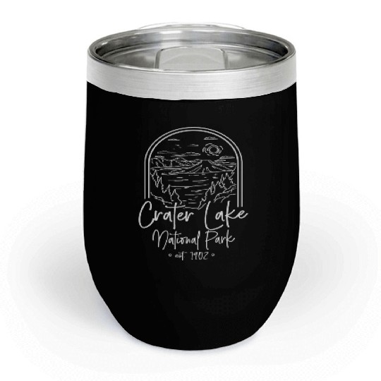 Crater Lake National Park Est. 1902 Crater Lakecas Chill Wine Tumblers