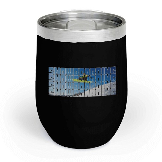 snowboarding Chill Wine Tumblers