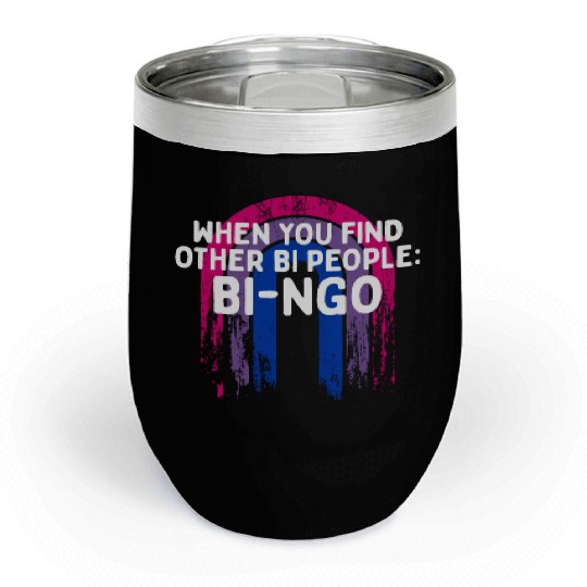 Other Bi People Bi-ngo Bisexual LGBTQ Bi Pride Chill Wine Tumblers