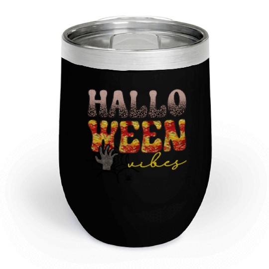 Halloween Vibes Sublimation 01 Chill Wine Tumblers
