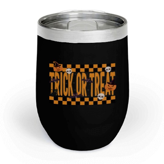 Halloween Costume Chill Wine Tumblers, Trick Or Treat Witchy