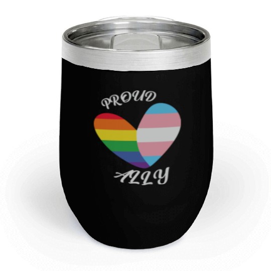 LBGT Flag Gay Pride Human Vintage Rainbow Chill Wine Tumblers