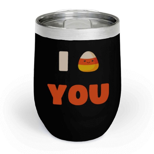 CUTE HALLOWEEN LAZY COSTUME I CANDY CORN YOU Chill Wine Tumblers