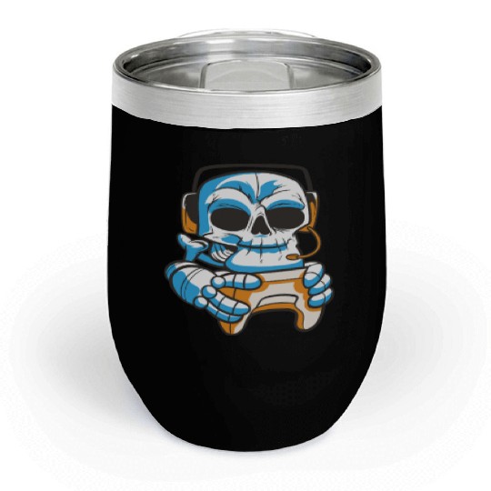 Pixel tarot card joystick gamer Chill Wine Tumblers