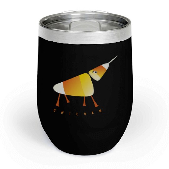 UNICORN Funny Candy Corn Halloween Chill Wine Tumblers