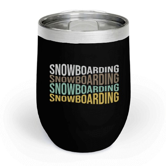 snowboarding Chill Wine Tumblers