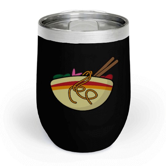 complete food street ramen noodles Chill Wine Tumblers