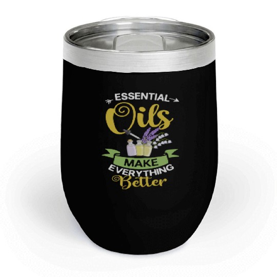 Essential Oil Diffuser Peppermint Aromatherapy Chill Wine Tumblers