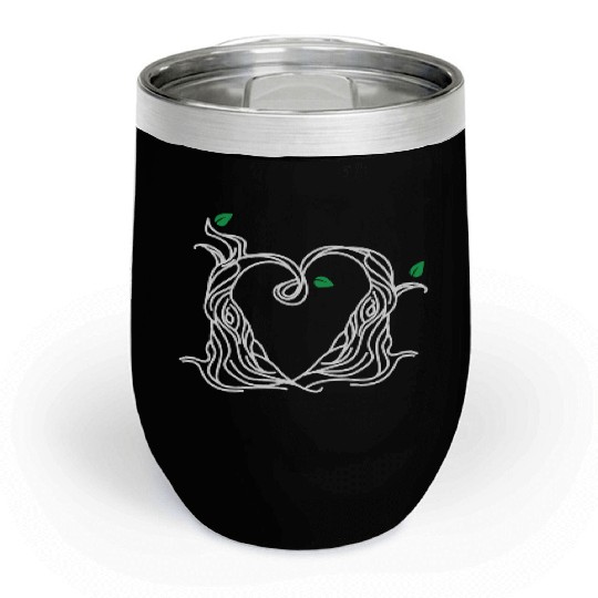 Tree Love Best Friends Heart White Chill Wine Tumblers