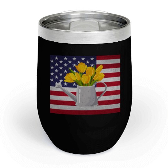 Tulip Gardening Chill Wine Tumblers