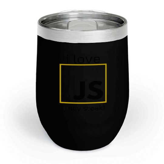 JavaScript web developer funny programming Chill Wine Tumblers