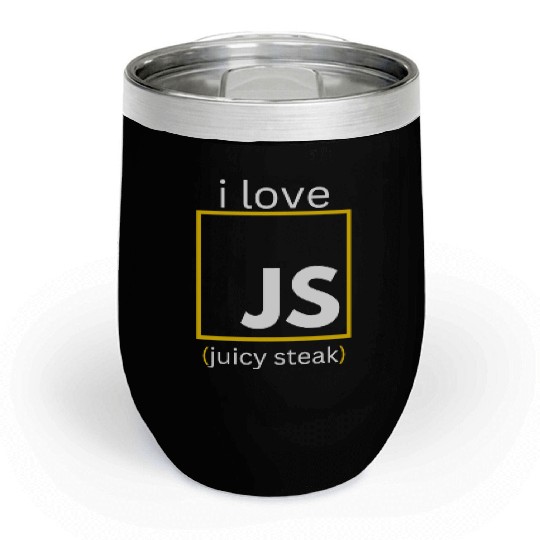 JavaScript web developer funny programming Chill Wine Tumblers