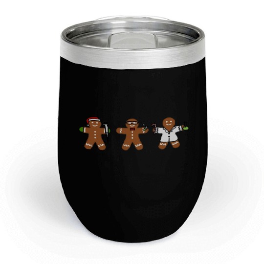 Gingerbread Scientist Guys Chill Wine Tumblers