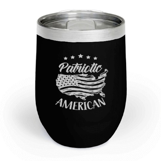 Patriotic American US Patriot USA Chill Wine Tumblers