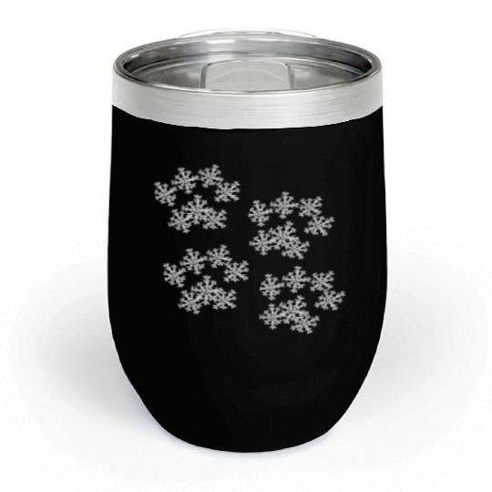 Snowflake Paw Prints Chill Wine Tumblers