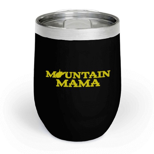 Mountain Mama Wv Blue And Gold Chill Wine Tumblers