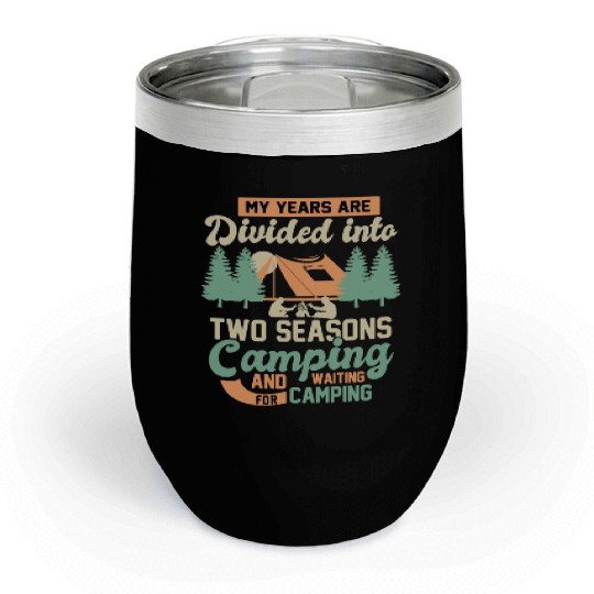Camping hiking nature adventure Chill Wine Tumblers