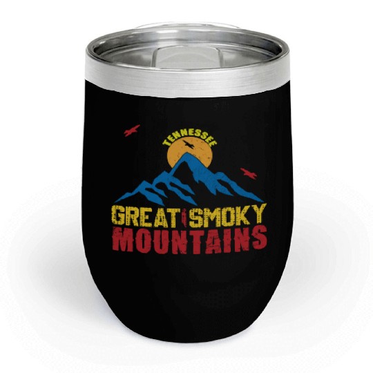 Great Smoky Mountains Tennessee Mountain Hiking Chill Wine Tumblers