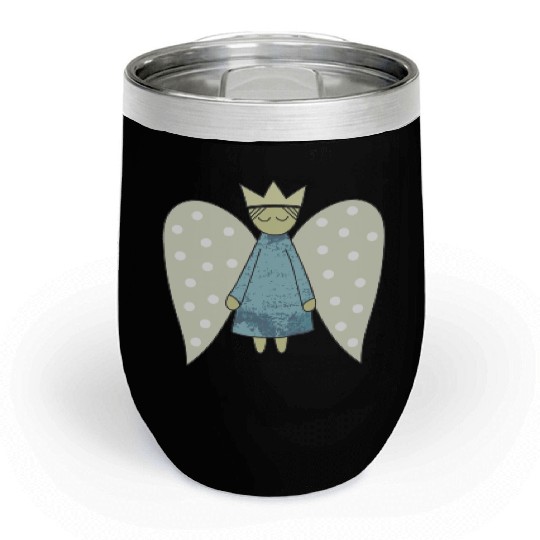 The Flight of the Christmas Angel Chill Wine Tumblers