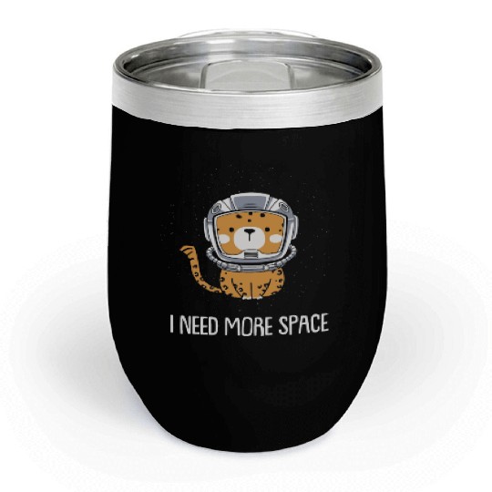 Jaguar Astronaut I Need More Space Chill Wine Tumblers