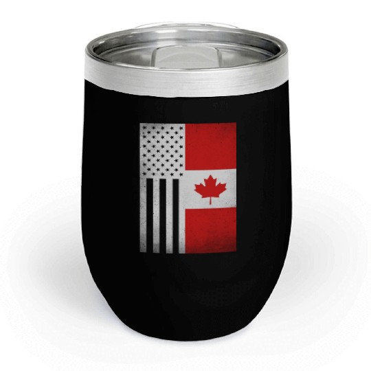 Canada Design for proud Canadian Americans Chill Wine Tumblers