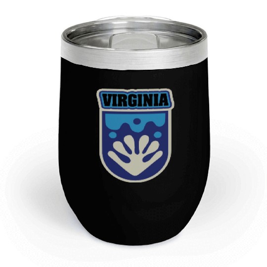 US States VIRGINIA Chill Wine Tumblers