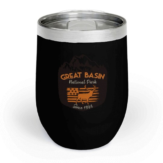Great Basin National Park US Flag Elk Mountains Chill Wine Tumblers