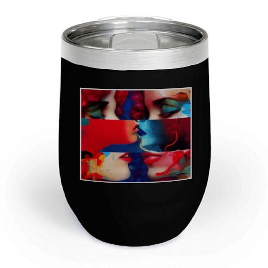 the girls kiss Chill Wine Tumblers